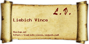 Liebich Vince névjegykártya